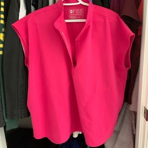 Hot pink Rafaela scrub top